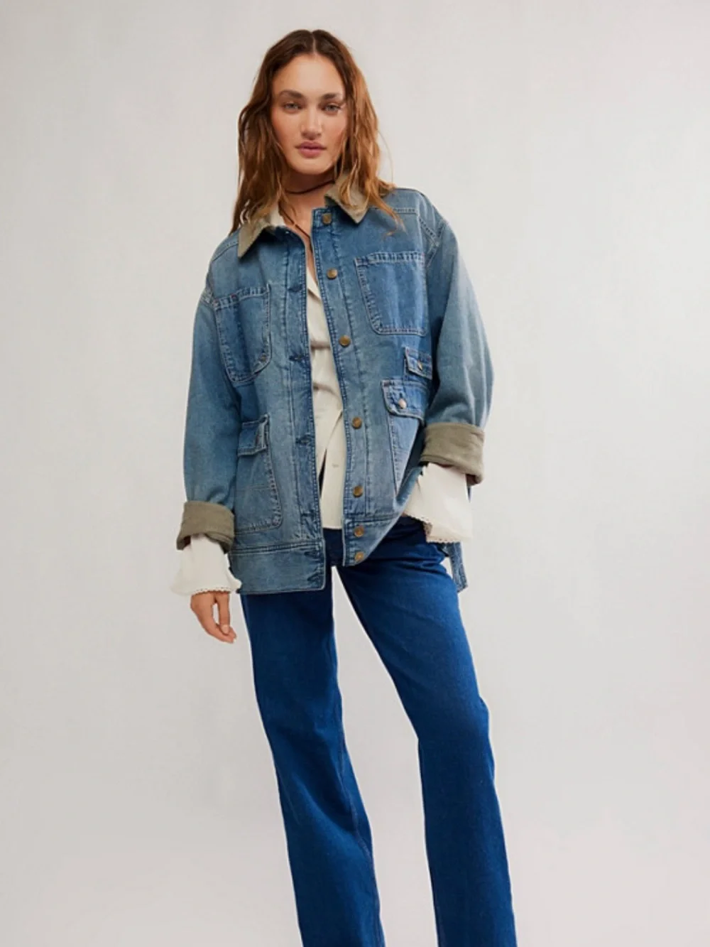 Free People Sweet Barn Denim Jacket